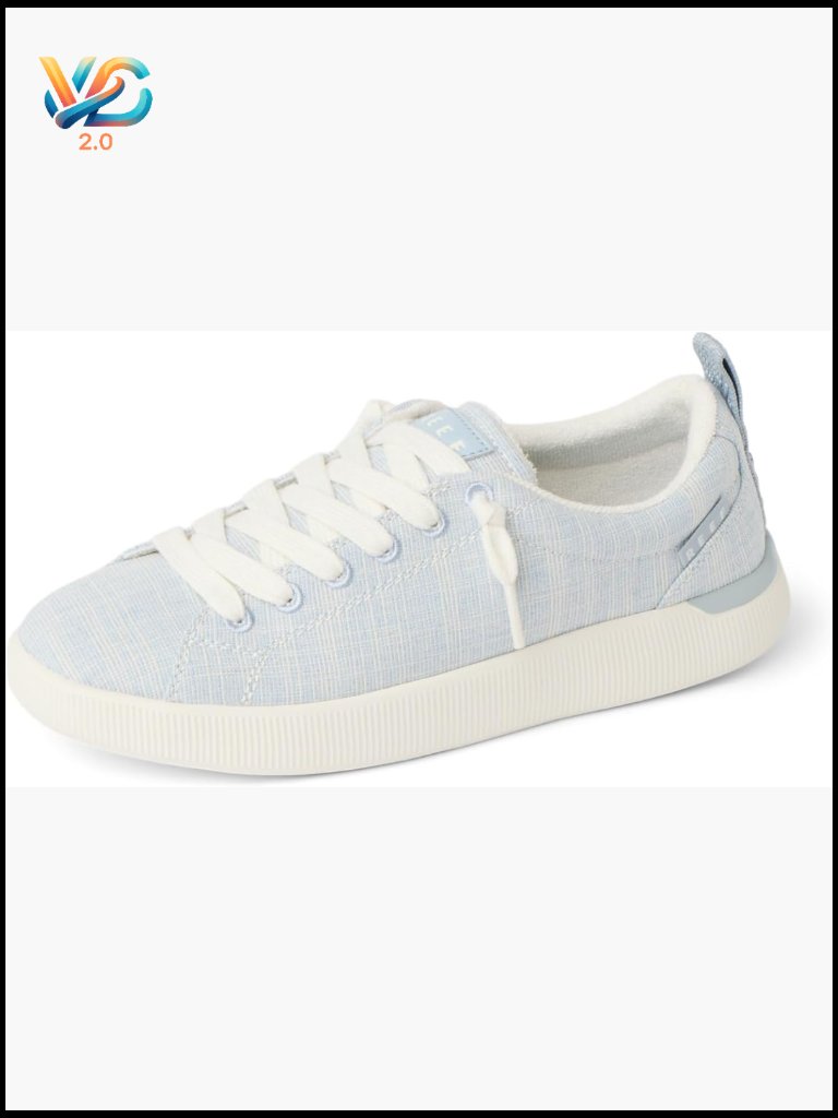 Stitched Textile Upper Sneaker With Cushioned Footbed, Lace-Up Closure, Low Top